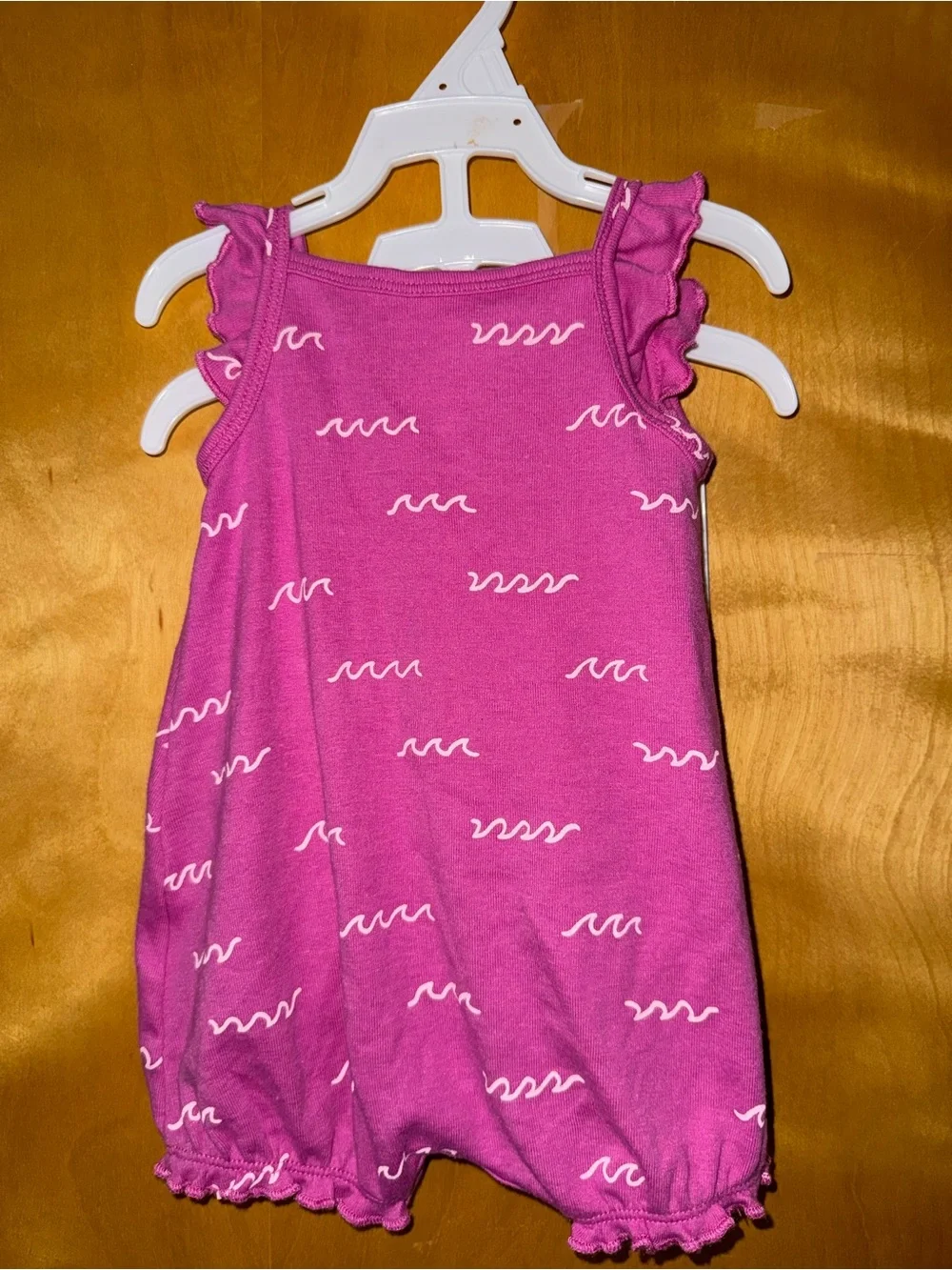 Carter's Fuchsia Pink Seahorse Sleeveless Pajama Romper